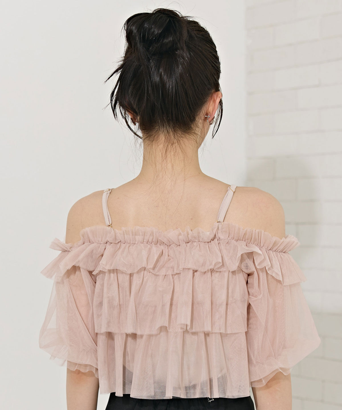 REDYAZEL「ボリュームフリルチュール2WAYトップス」|キャミソール|