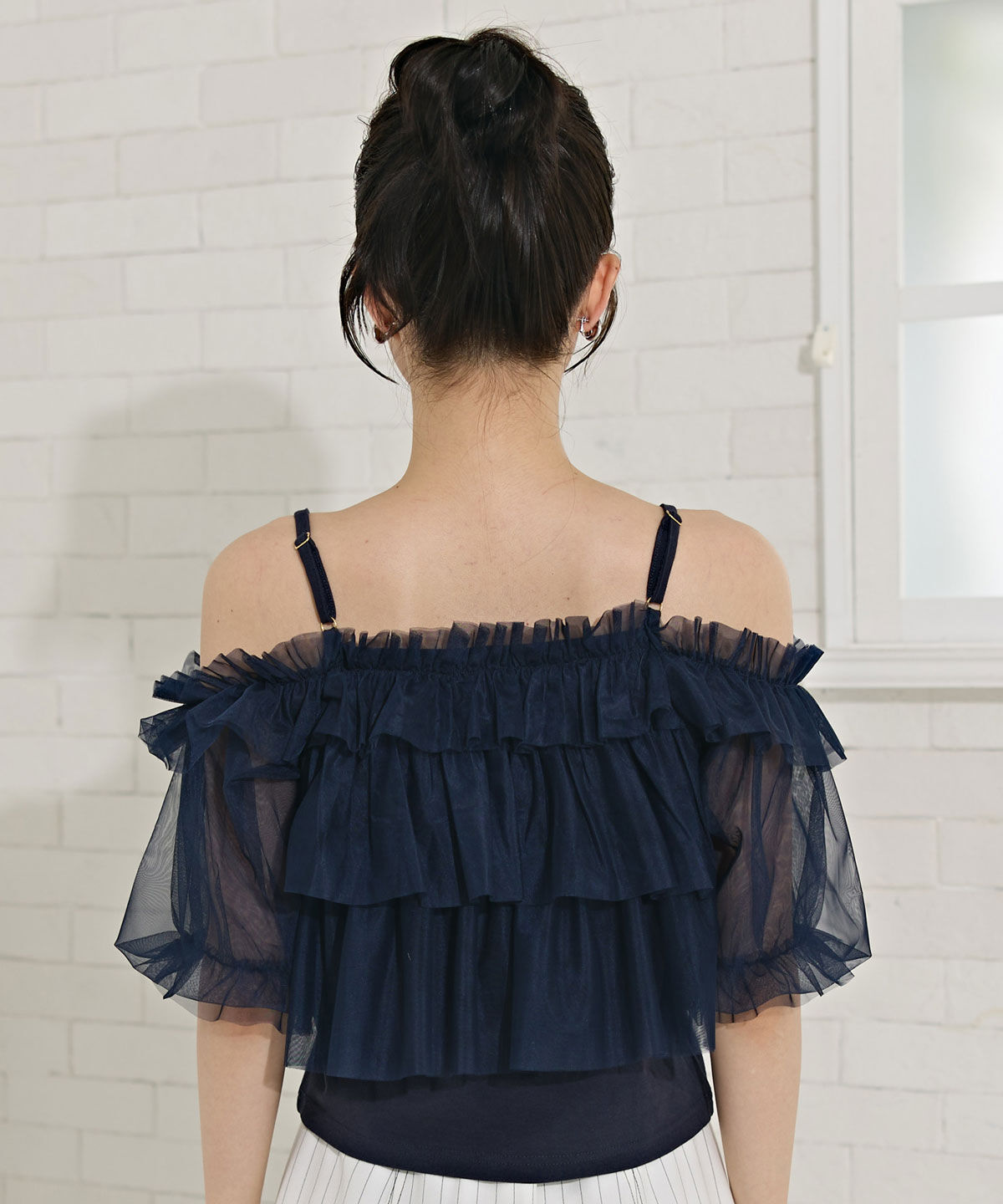 REDYAZEL「ボリュームフリルチュール2WAYトップス」|キャミソール|