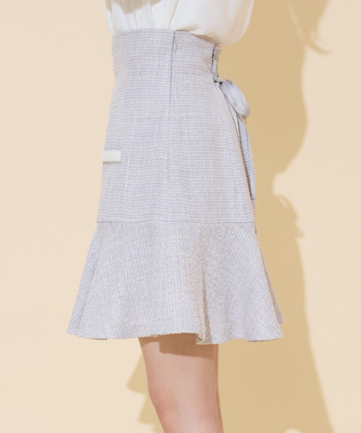 WILLSELECTION「ブレードデザインツイードミニスカート」|フレア|