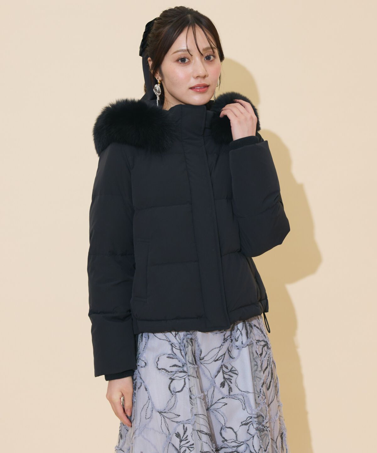 WILLSELECTION「ファー付きショートダウン」|ダウン|