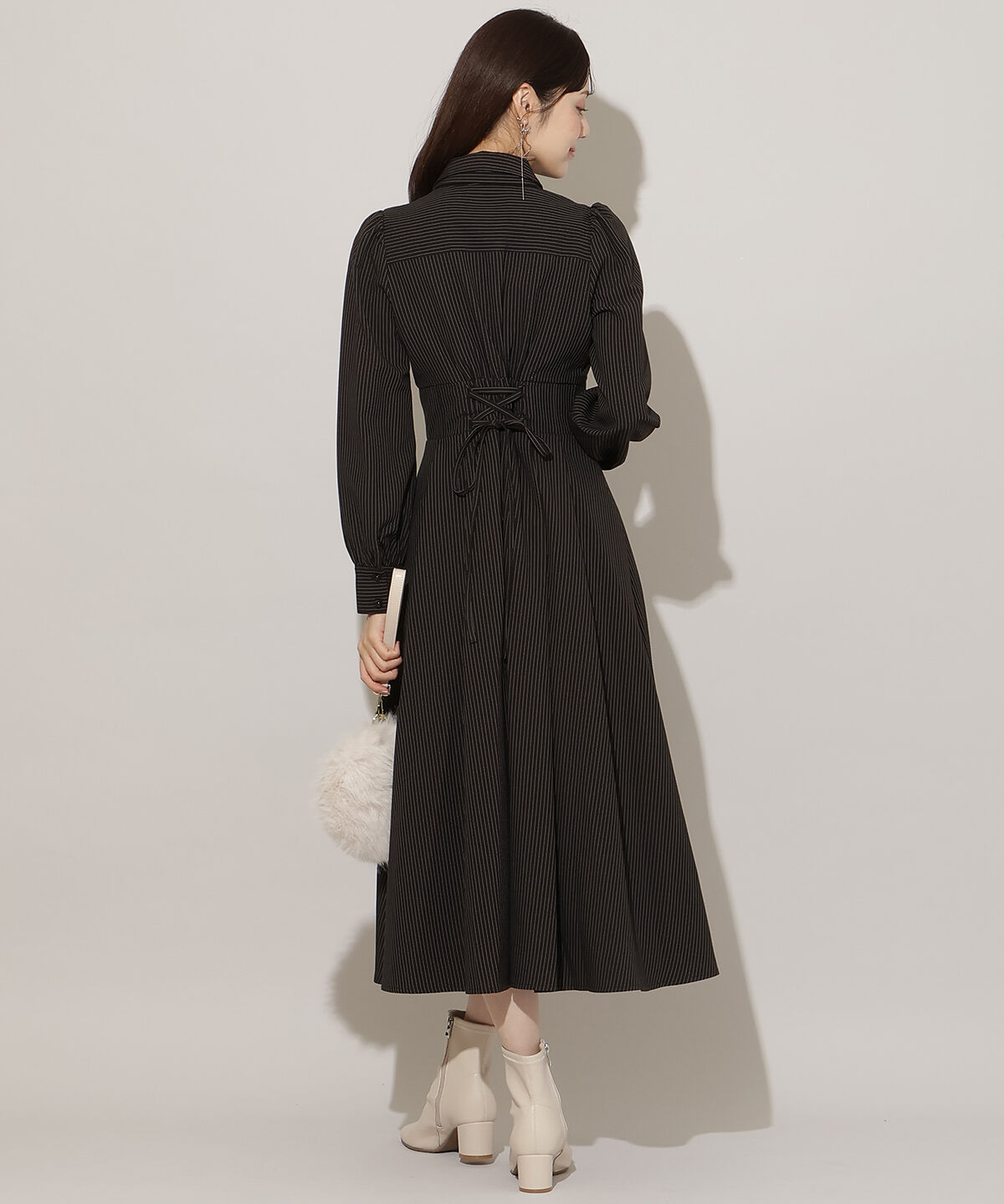 WILLSELECTION「リボンタイコルセットシャツワンピース」|ワンピース|