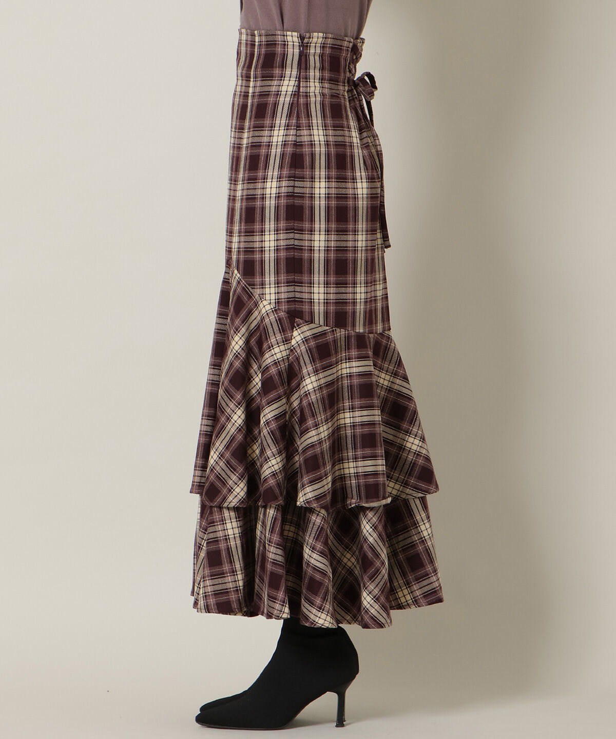 WILLSELECTION「ボリュームヘムティアードスカート」|フレア|