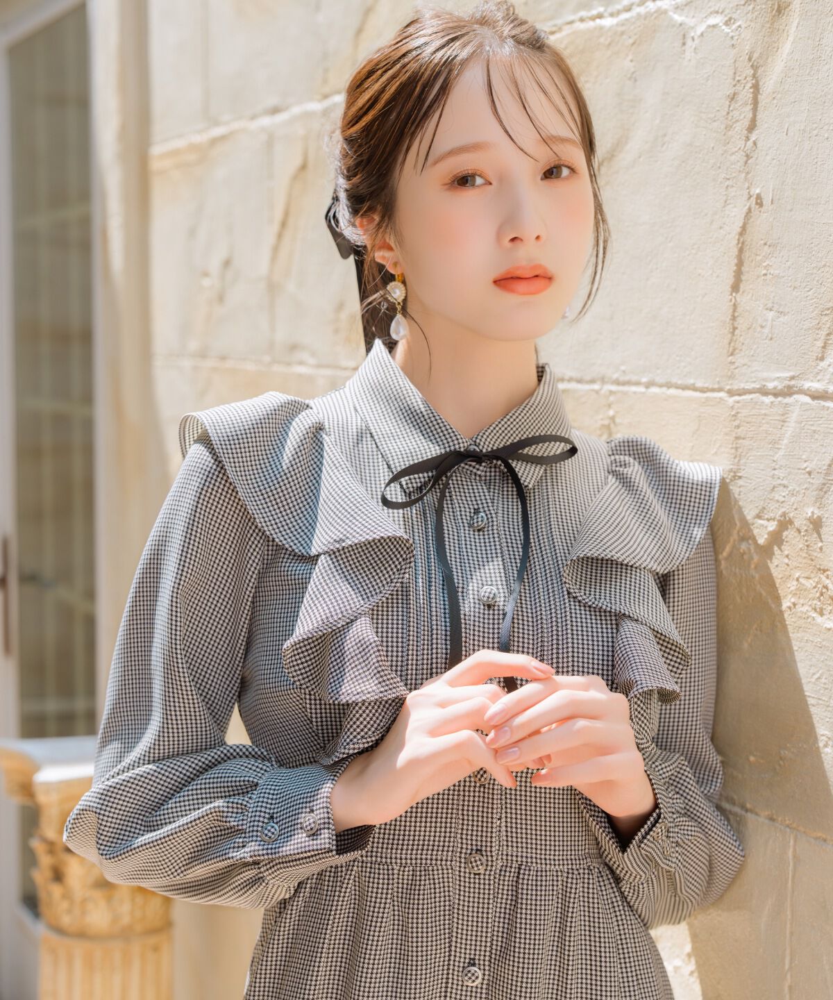 WILLSELECTION「リボンタイティアードシャツワンピース」|ワンピース|