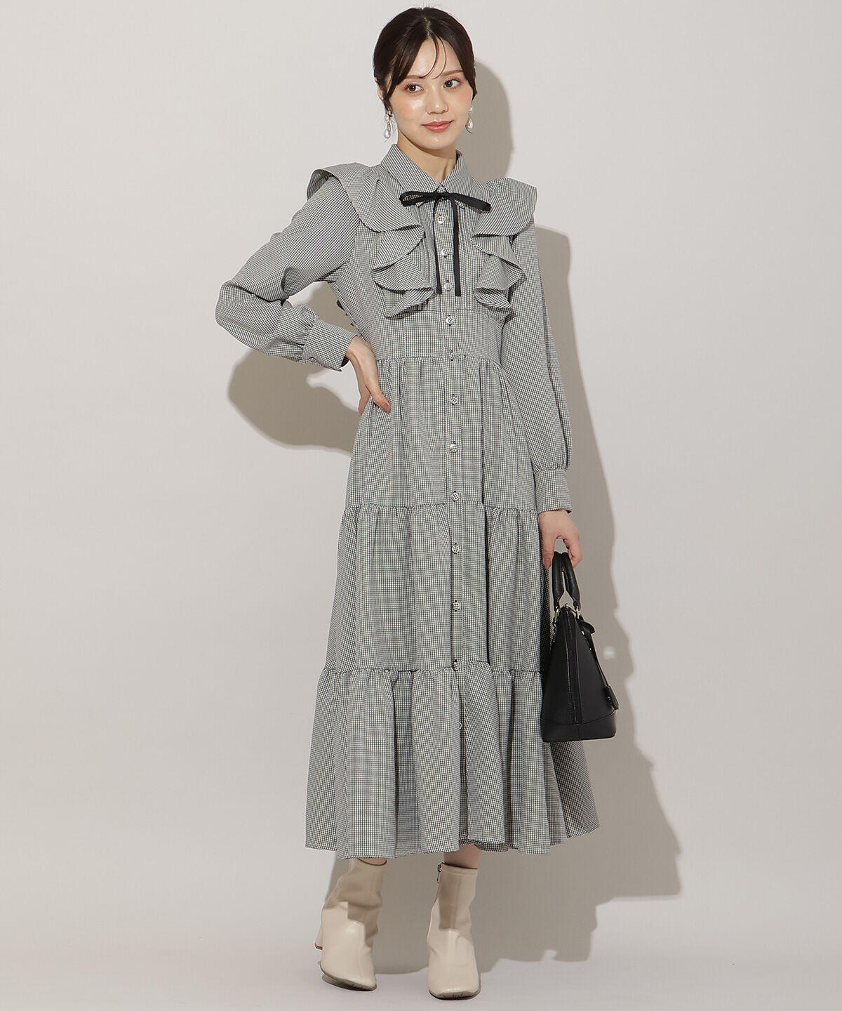 WILLSELECTION「リボンタイティアードシャツワンピース」|ワンピース|