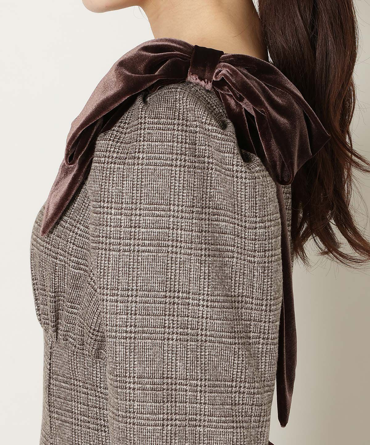 WILLSELECTION「アシメリボンボートネックフレアワンピース」|ワンピース|