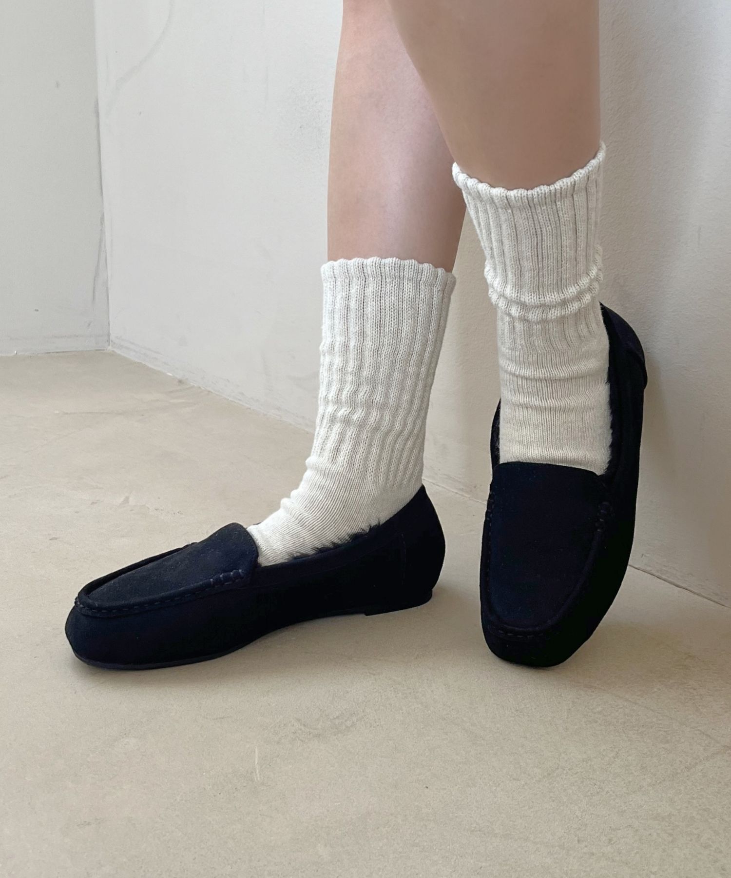 WA Oriental TRaffic「【累計5万足突破】 もこもこ ムートンシューズ /12311 モカシン フェイク ファー 再入荷 フラット」|パンプス|