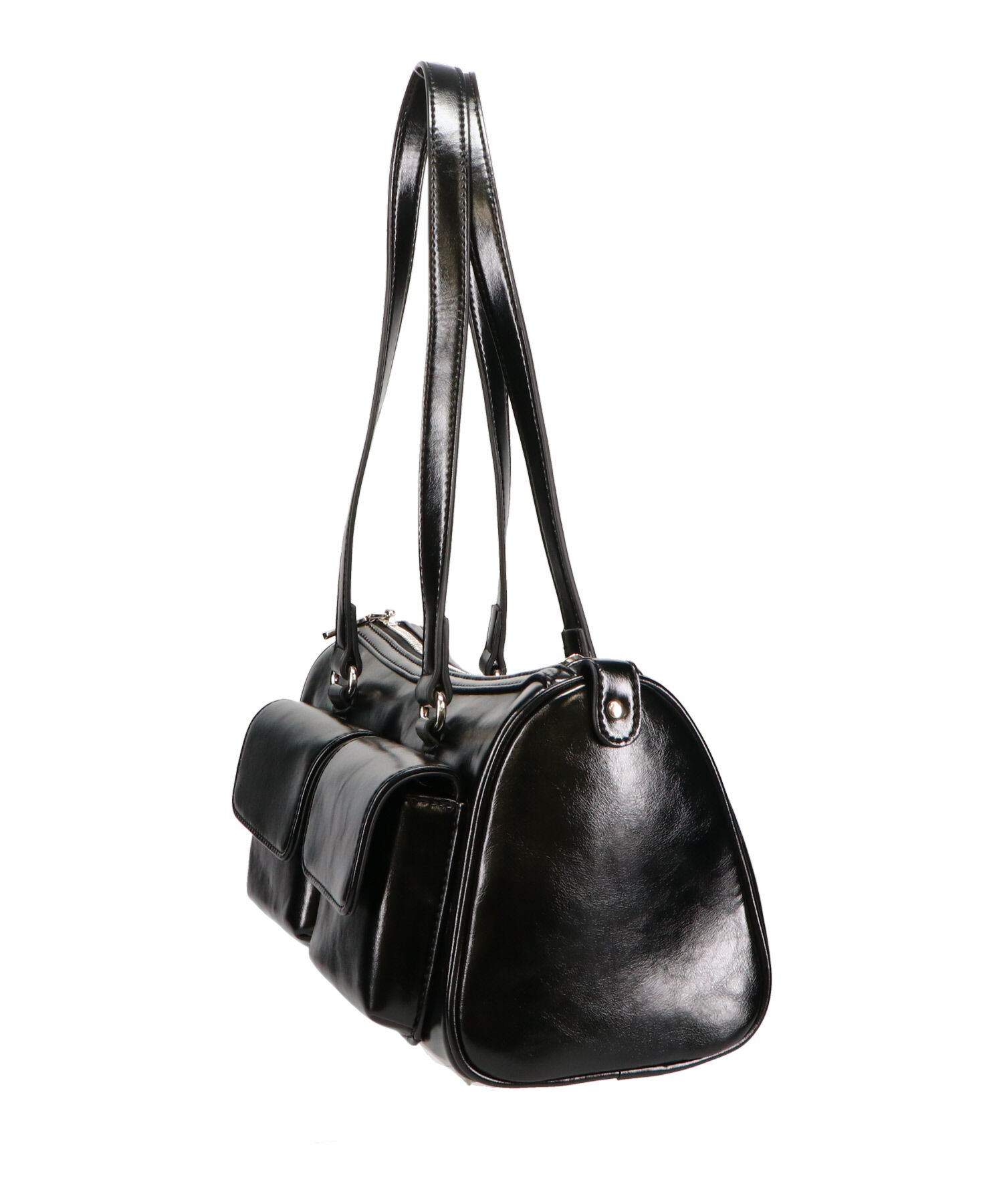 ORiental TRaffic「【トレンド】●2025春夏新作●ダブルポケットボストンバッグ/BA-247 ショルダーバッグ」|ボストンバッグ|