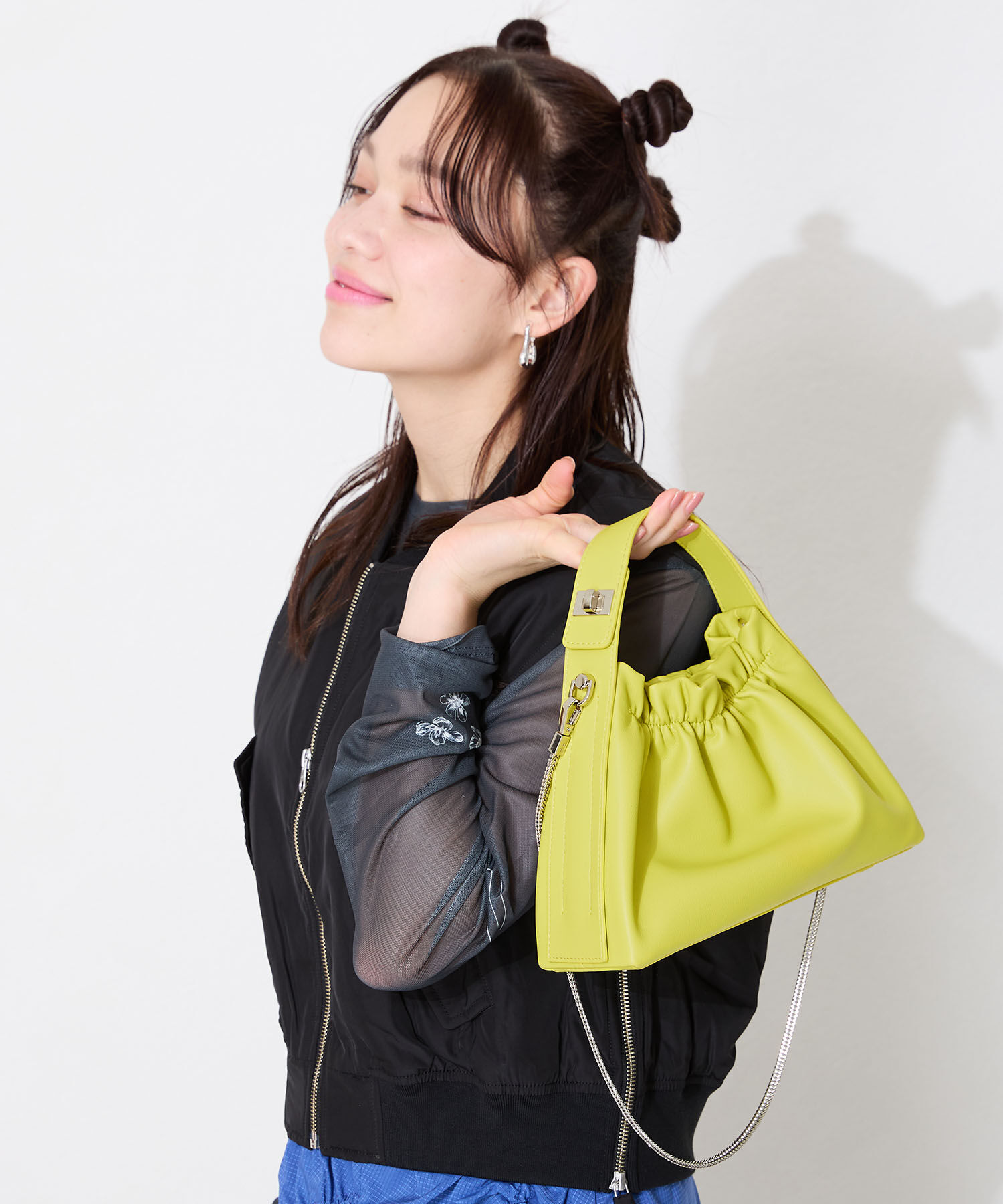 ORiental TRaffic「●2025春夏新作●トラペーズギャザーハンドバッグ/BA-254」|ショルダー・メッセンジャー|