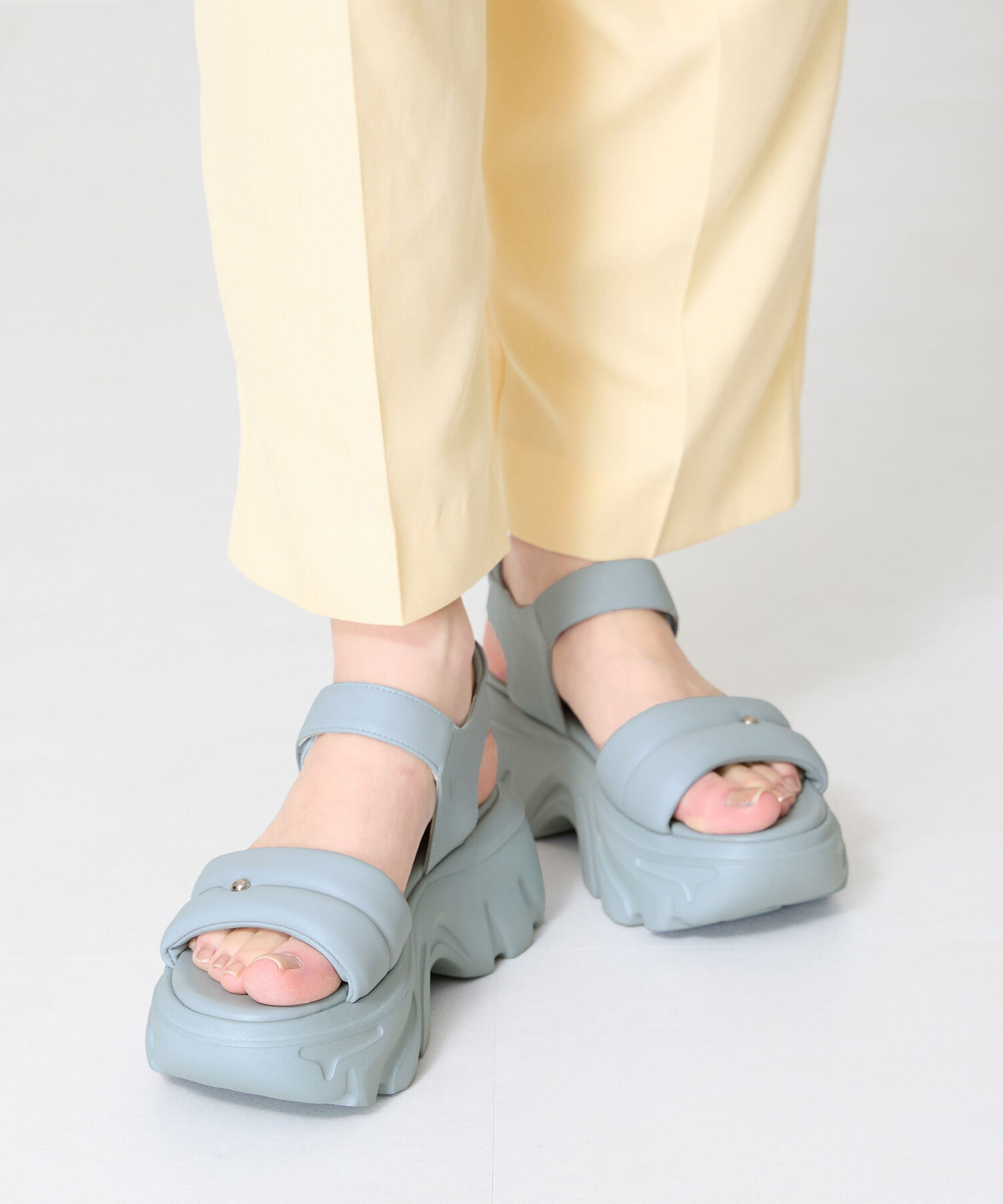 ORiental TRaffic「●2025春夏新作●カットデザインパデット厚底サンダル/51206 サンダル 厚底 トレンド 人気 軽い」|サンダル|