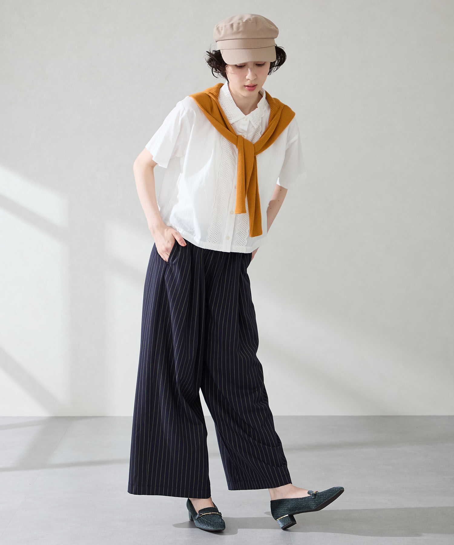 WA Oriental TRaffic「●2025秋冬新作●メタリックラインビット ヒール ローファー /52301 通勤靴 オフィス」|パンプス|