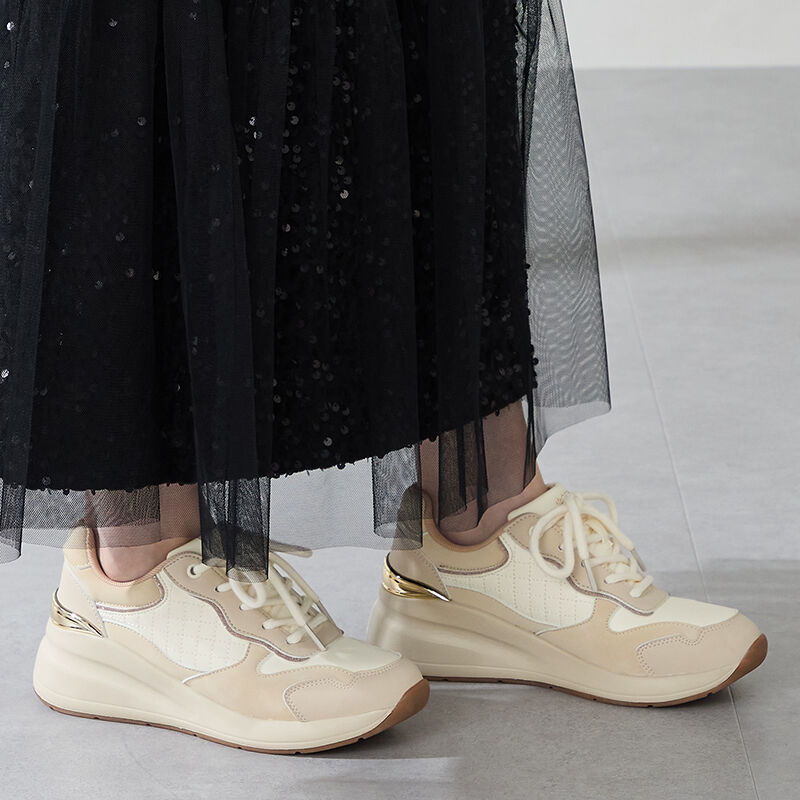 ORiental TRaffic「●2025秋冬新作●キルティング&times;グリッタースニーカー/OT3770」|スニーカー|