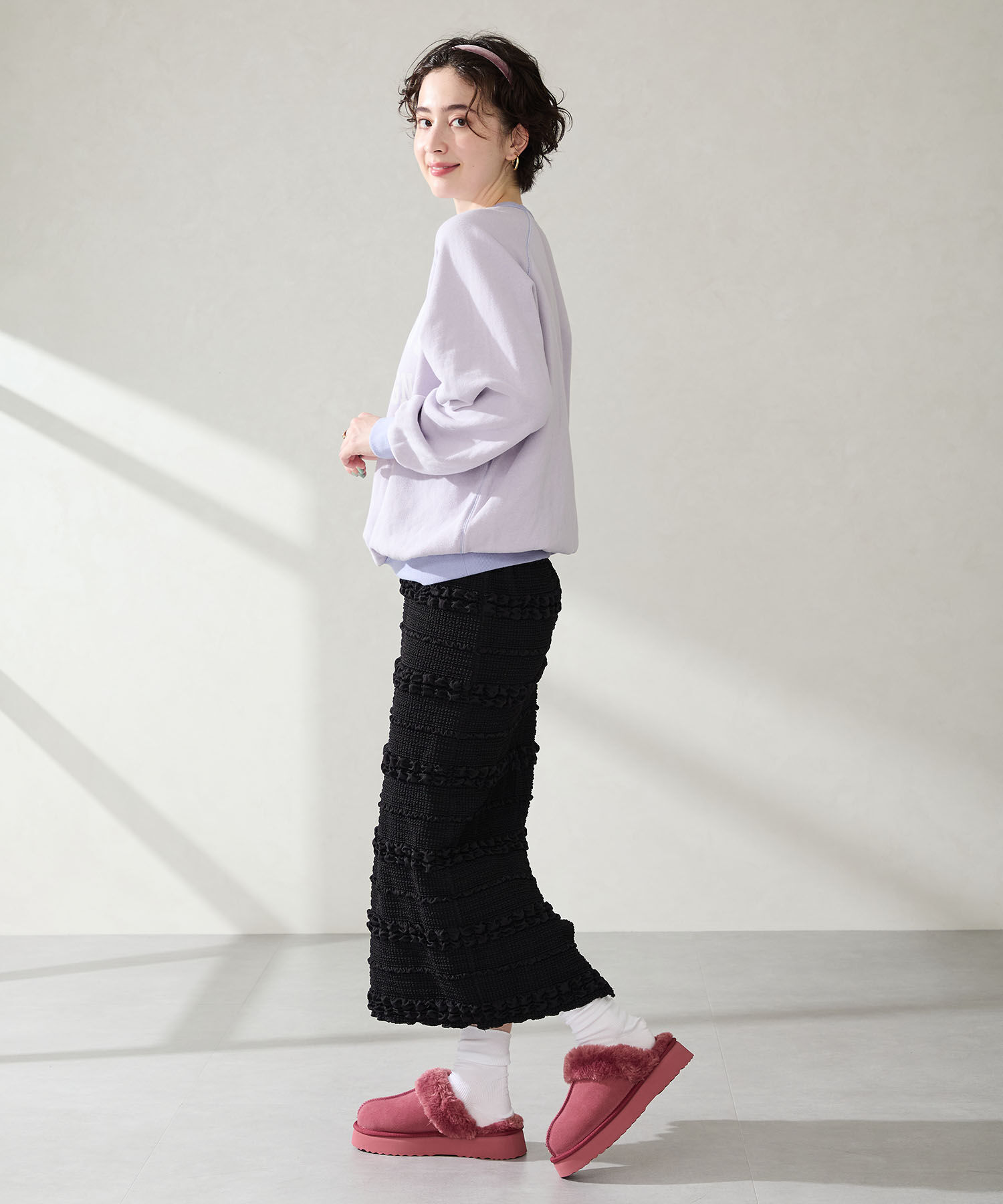 ORiental TRaffic「●2025秋冬新作● 【 厚底 】 ムートン 2way サンダル /51320 防寒」|サンダル|