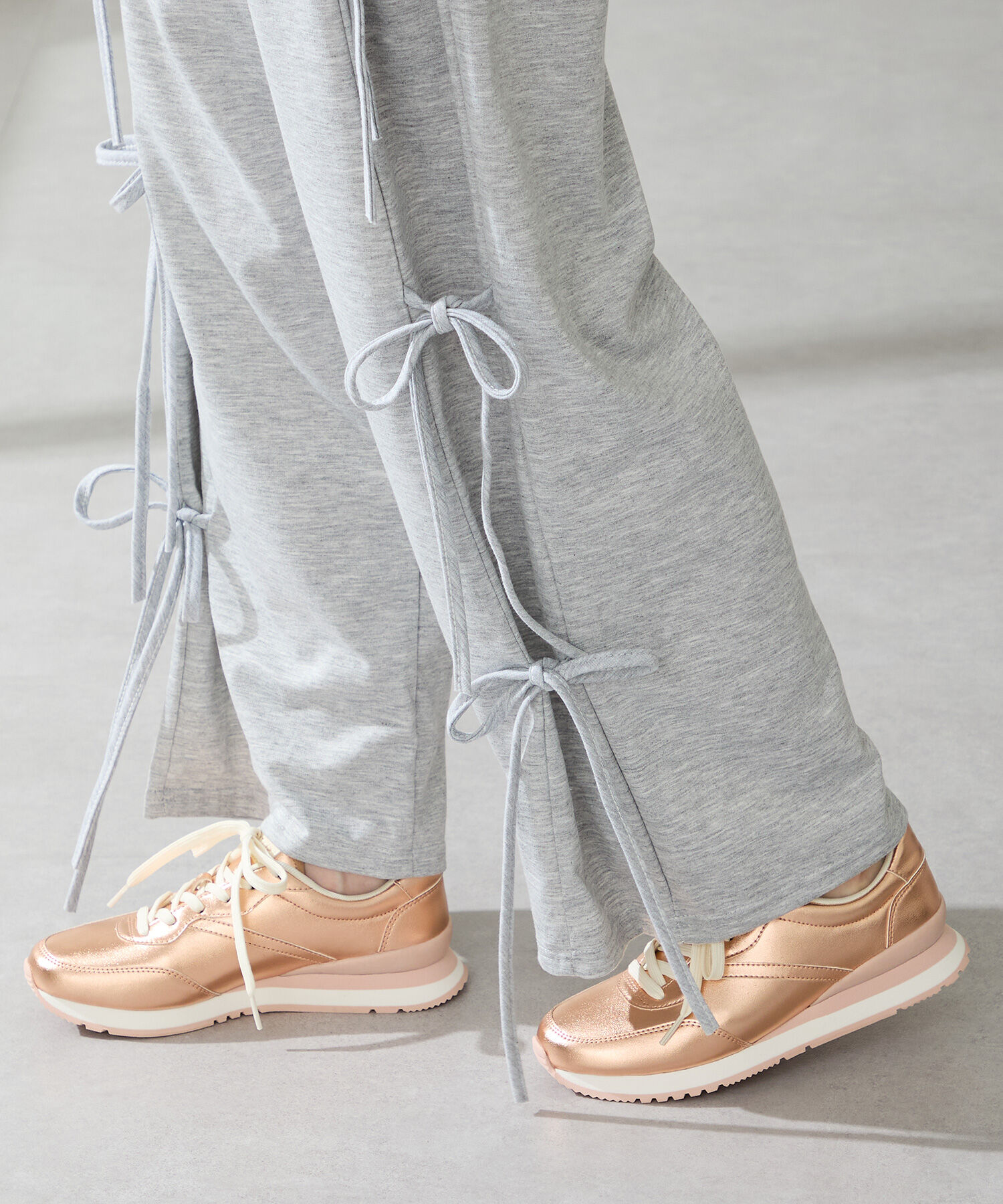 ORiental TRaffic「●2025秋冬新作●ロープロファイル スニーカー /OT3772 フラット　メタリックカラー」|スニーカー|