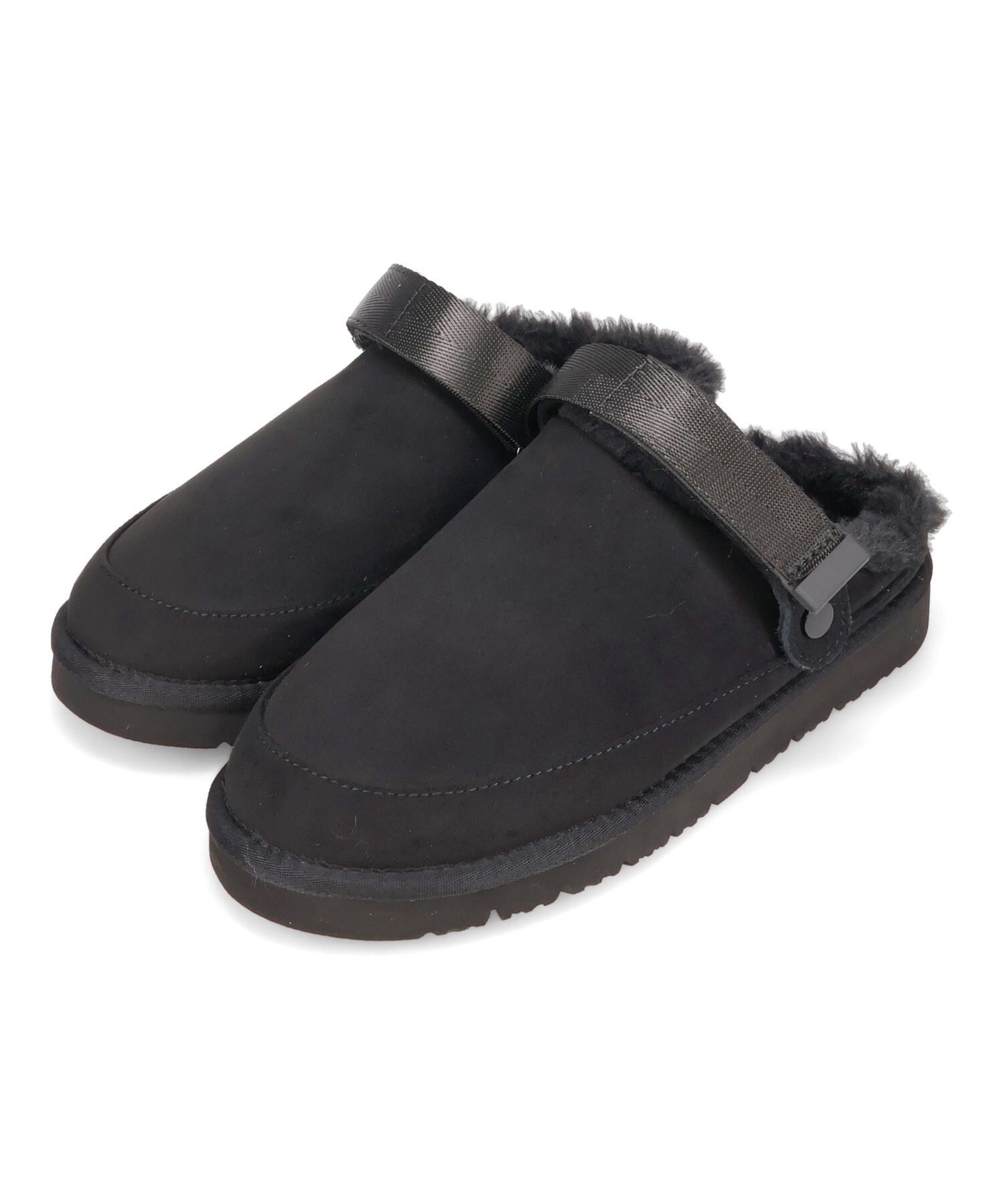 ORiental TRaffic「●2025秋冬新作●【 厚底 ・ 軽量 】 ムートン ベルト サンダル /55302 もこもこ 暖かい 防寒」|モカシン|