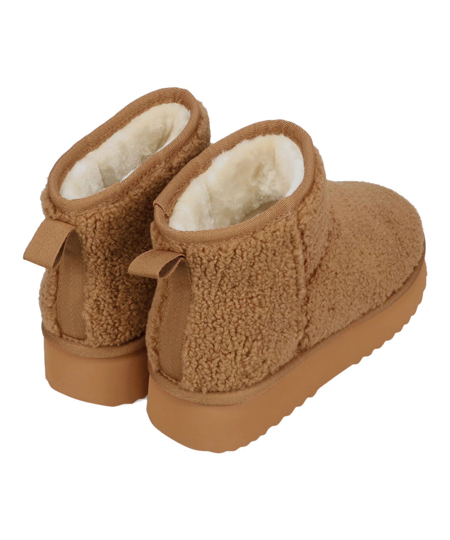 ORiental TRaffic「● 2025秋冬新作 ●【 厚底 】ムートン ショートブーツ /51409 防寒 」|ショートブーツ|