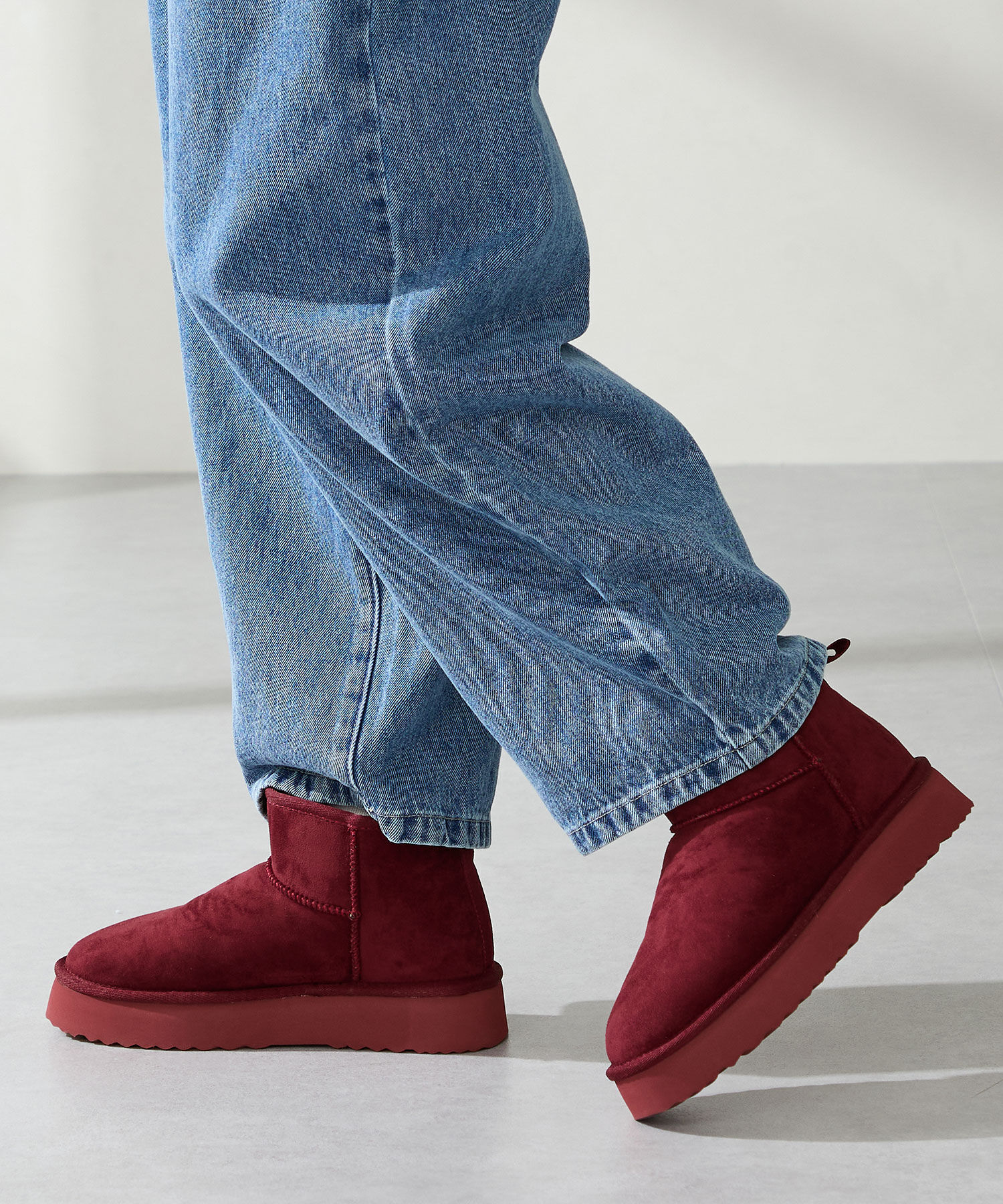 ORiental TRaffic「● 2025秋冬新作 ●【 厚底 】ムートン ショートブーツ /51409 防寒 」|ショートブーツ|