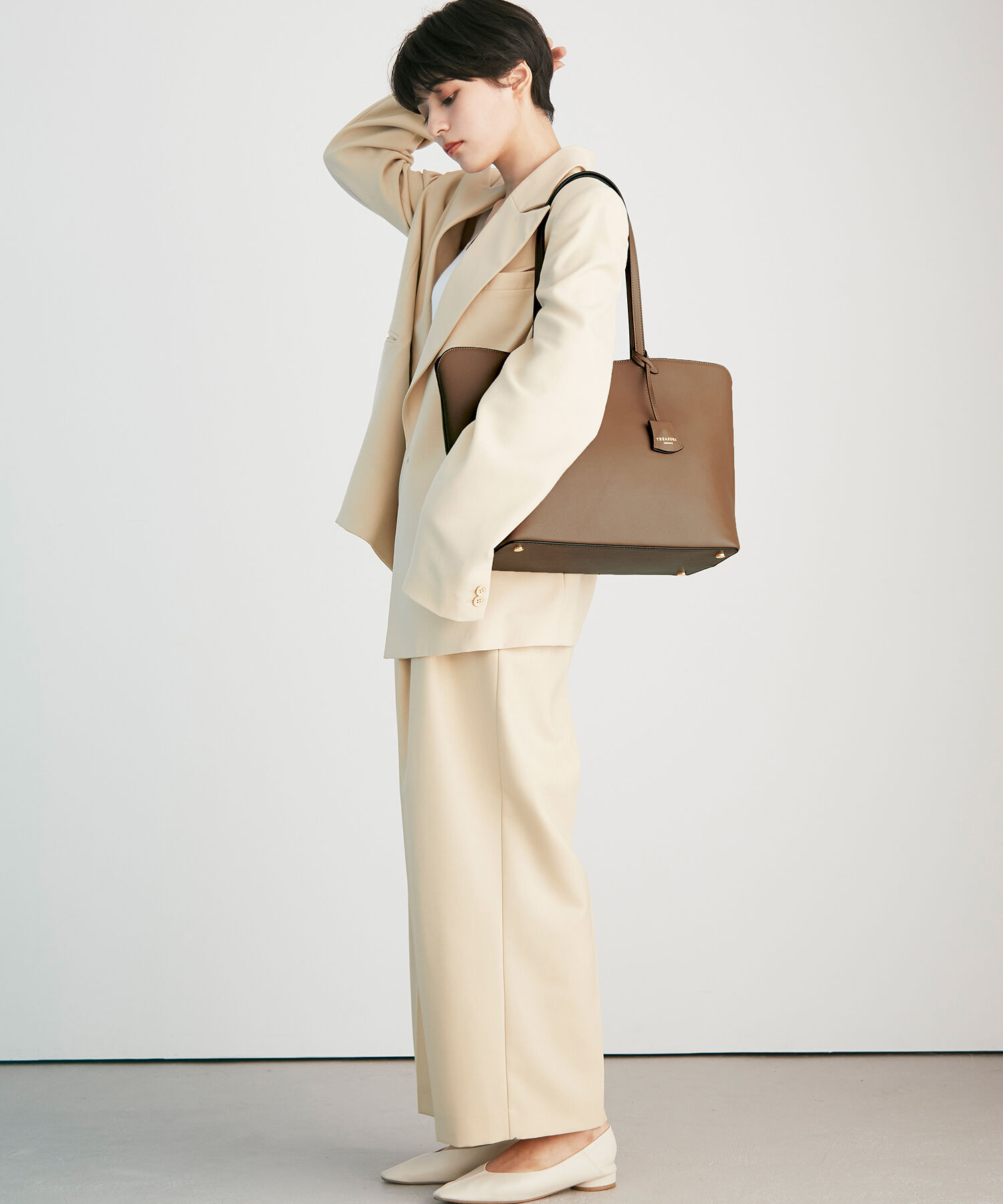 TOPKAPI TREASURE「フロントステッチ レザーA4トートバッグ」|トートバッグ|