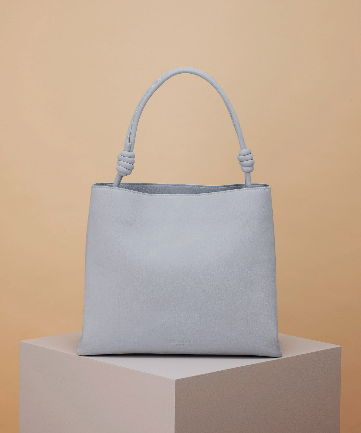 TOPKAPI TREASURE「【TREASURE TOPKAPI】ノットデザイン ハンドル トート バッグ」|トートバッグ|ブルーグレー