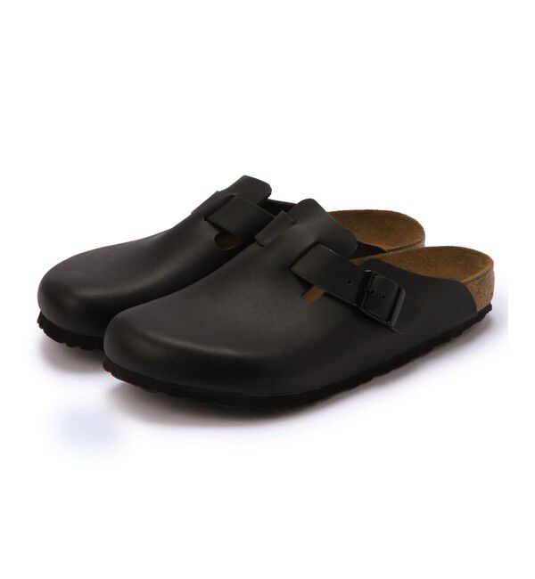 BIRKENSTOCK「【ビルケンシュトック】ボストン/ブラック ナチュラルレザー/クロッグ メンズ レディース」|サンダル|