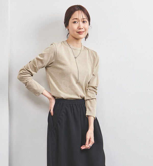 UNITED ARROWS「ラメ ロングスリーブ カットソー」|Tシャツ・カットソー|
