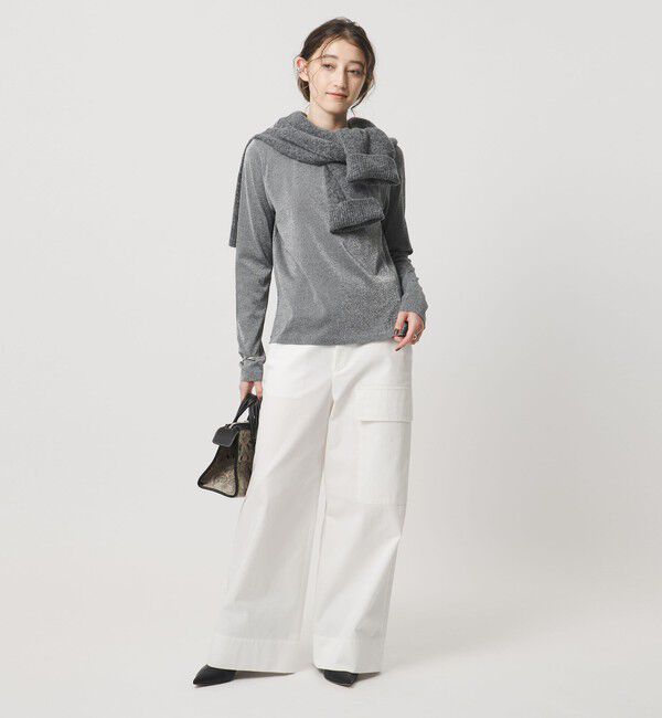 UNITED ARROWS「ラメ ロングスリーブ カットソー」|Tシャツ・カットソー|