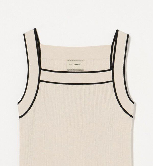 UNITED ARROWS「リブスクエアネック パイピングキャミソール - ウォッシャブル -」|キャミソール|