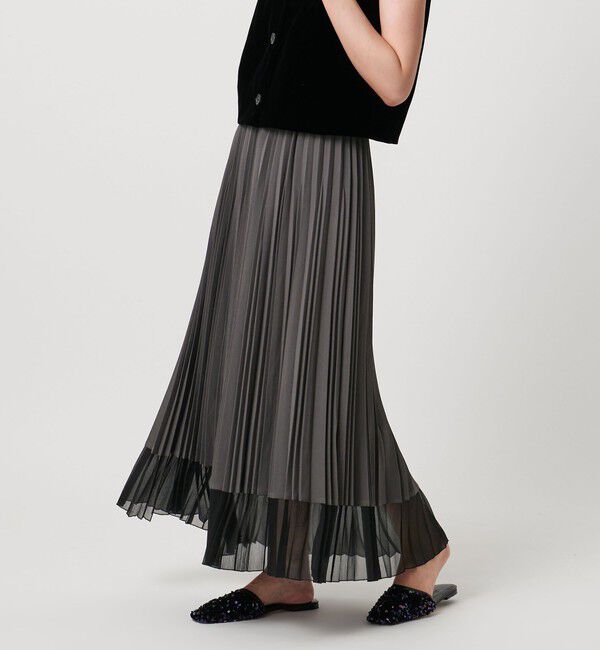 UNITED ARROWS「シアー コンビ プリーツ スカート」|スカート|