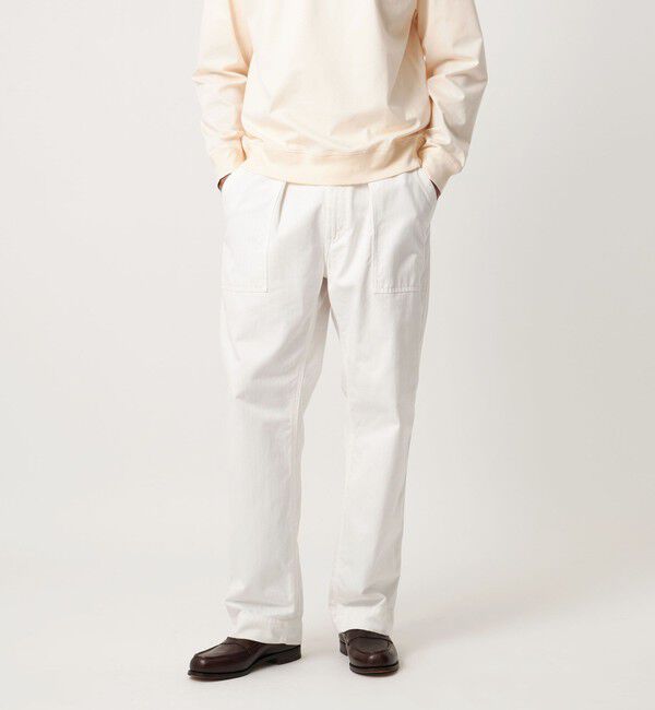 UNITED ARROWS「ヘリンボーン ファティーグパンツ」|チノ|