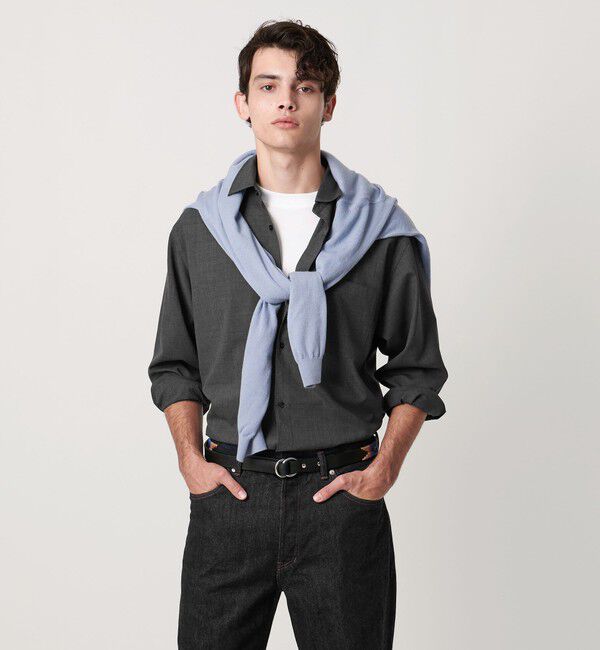 UNITED ARROWS「ワンフォーティー トロピカル レギュラーカラーシャツ」|シャツ・ブラウス|DK.GRAY