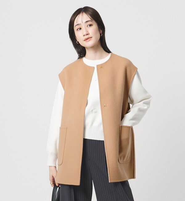 UNITED ARROWS「バイカラー リバー ベスト」|ダウンベスト・ベスト|