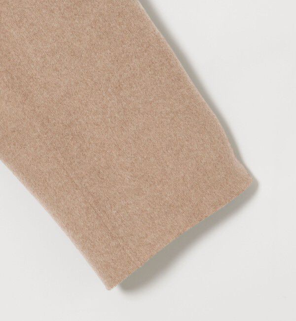 UNITED ARROWS「バイカラー リバー ミドルコート」|ノーカラーコート|