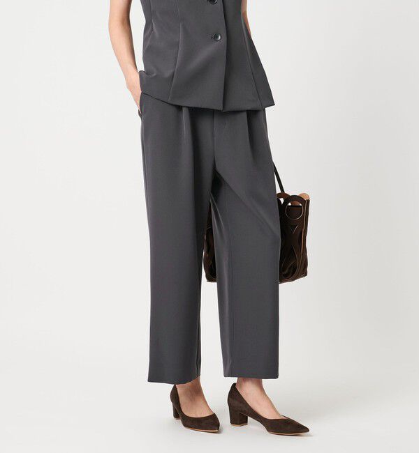 UNITED ARROWS「ダブルクロス クロップドパンツ -ウォッシャブル-」|その他|DK.GRAY