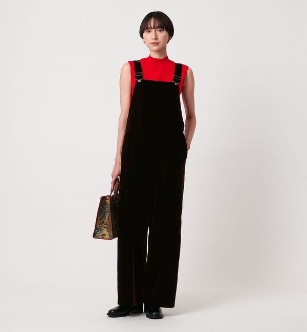 UNITED ARROWS「ベルベット サロペット パンツ」|オールインワン|