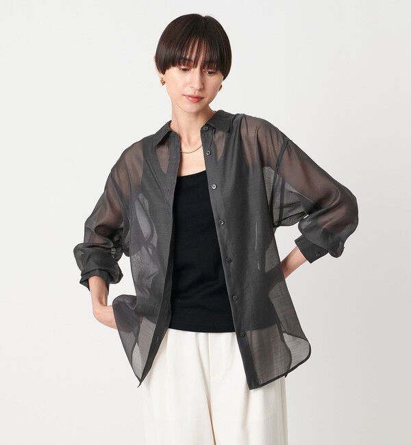 UNITED ARROWS「シアー シャツ -ウォッシャブル-」|シャツ・ブラウス|