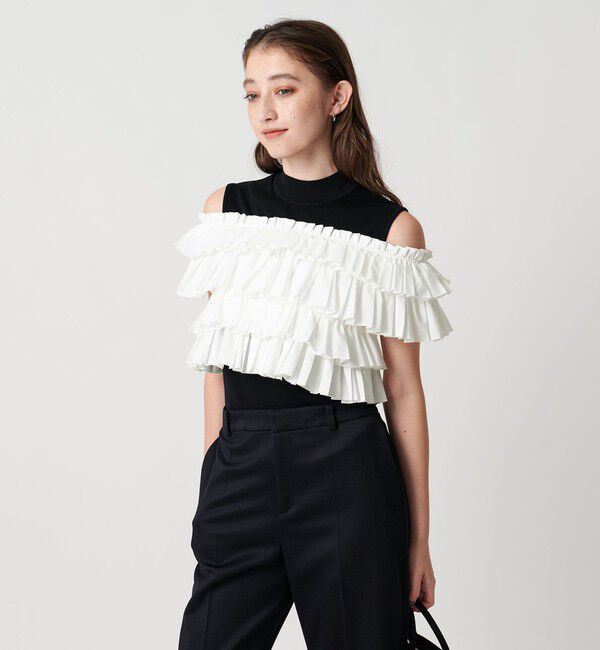 UNITED ARROWS「ギャザー マルチ ニット ‐ウォッシャブル‐」|ニット・セーター|