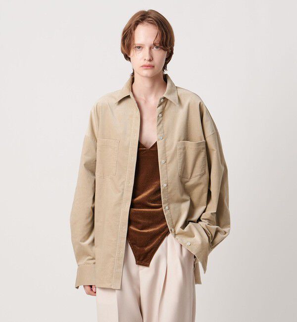 AEWEN MATOPH「＜AEWEN MATOPH＞コーデュロイシャツ ‐ ウォッシャブル ‐」|シャツ・ブラウス|BEIGE