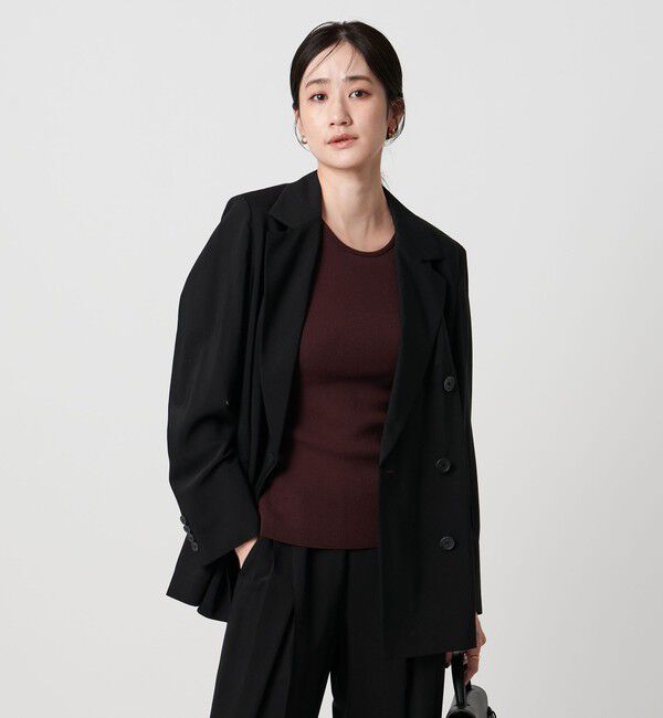 UNITED ARROWS「NALYA ダブルボタン ジャケット」|テーラードジャケット|BLACK