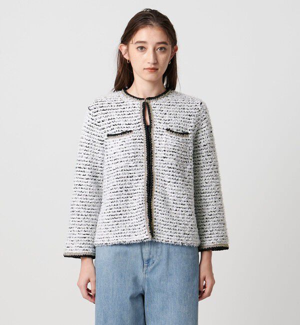 UNITED ARROWS「ツイードライク ニットカーディガン」|カーディガン|