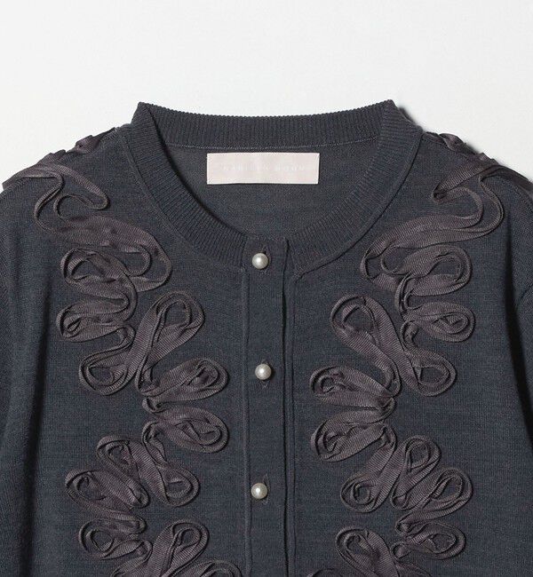 UNITED ARROWS「＜Marilyn Moon＞サテン コード カーディガン」|カーディガン|