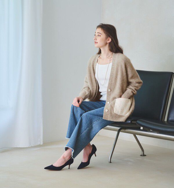 UNITED ARROWS「フォックスカシミヤ スパンコール ミドル カーディガン」|カーディガン|