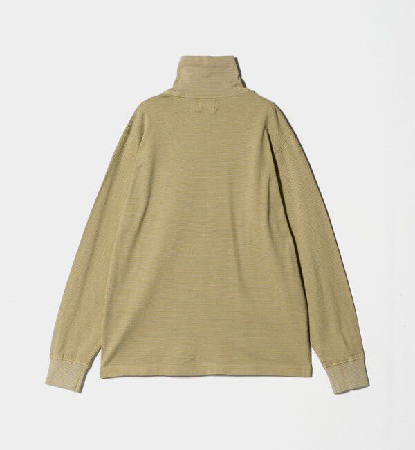 UNITED ARROWS「＜Yonetomi＞GARMENT DYED BORDER T-SHIRT/ボーダー タートルネック ロングTシャツ」|Tシャツ・カットソー|
