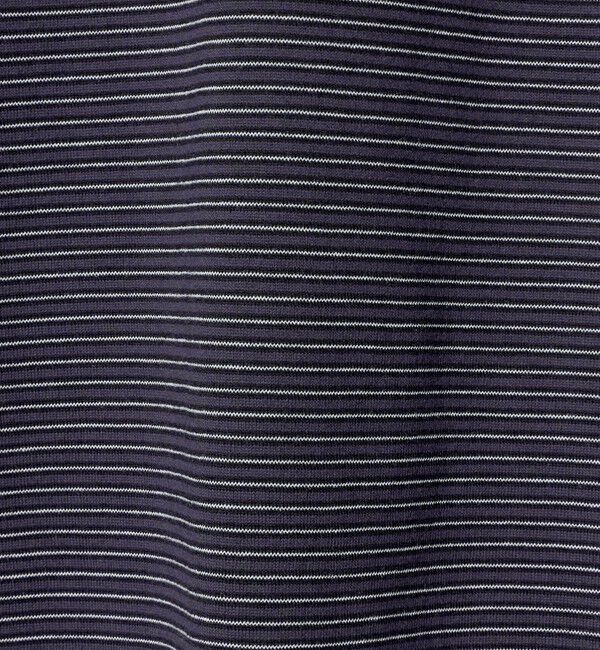 UNITED ARROWS「＜Yonetomi＞GARMENT DYED BORDER T-SHIRT/ボーダー タートルネック ロングTシャツ」|Tシャツ・カットソー|