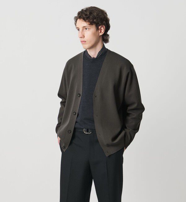 UNITED ARROWS「フォーシーズンズ ミラノリブ カーディガン」|カーディガン|DK.GRAY