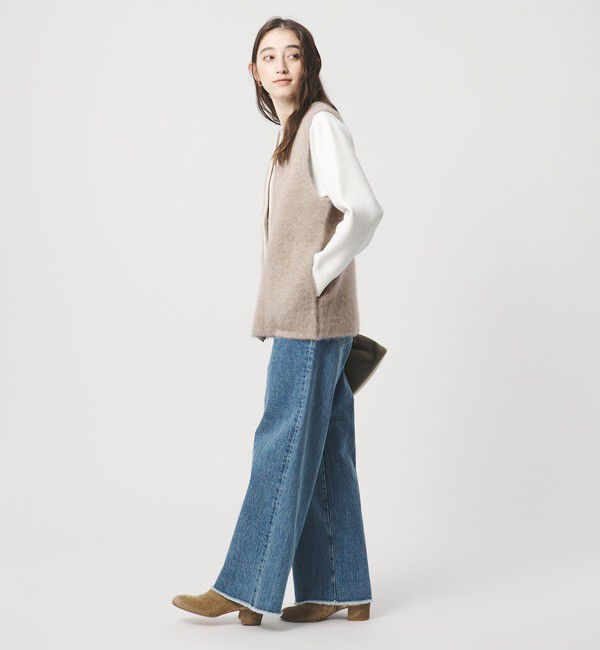 UNITED ARROWS「フォックスカシミヤ ジップ ベスト」|ベスト・ジレ|