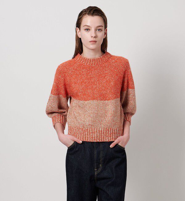 ASTRAET「＜ASTRAET＞3G ショートスリーブ クルーネックニット」|ニット・セーター|ORANGE