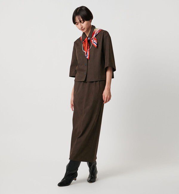 UNITED ARROWS「スエード ライク タイト スカート」|スカート|