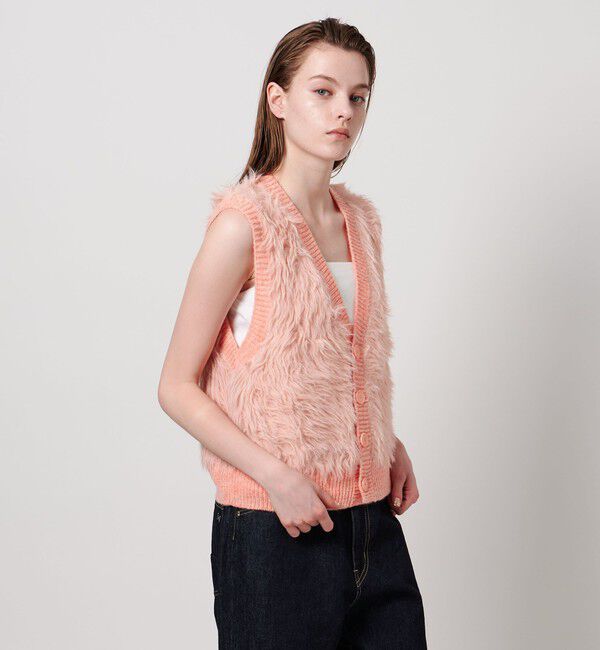 ASTRAET「＜ASTRAET＞シャギー Vネック ベスト」|ベスト・ジレ|