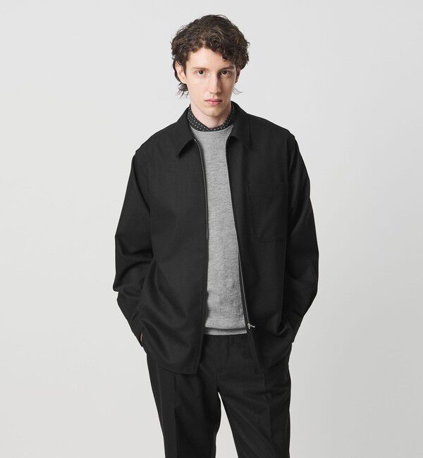 UNITED ARROWS「ライトメルトン ジップアップ オーバーシャツ」|シャツ・ブラウス|