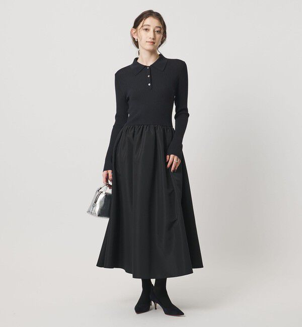 UNITED ARROWS「フィット ＆ フレア ポロワンピース」|ワンピース|