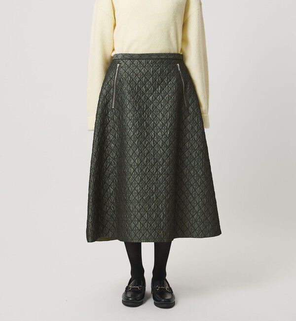 UNITED ARROWS「ダイヤ キルト フレア スカート」|スカート|